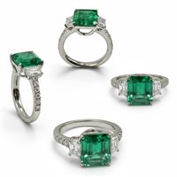 Ring Casciola Gioielli Woman SMERALDO in White Gold Smeraldo 2.91 Ct 372/3698 - 372/3698